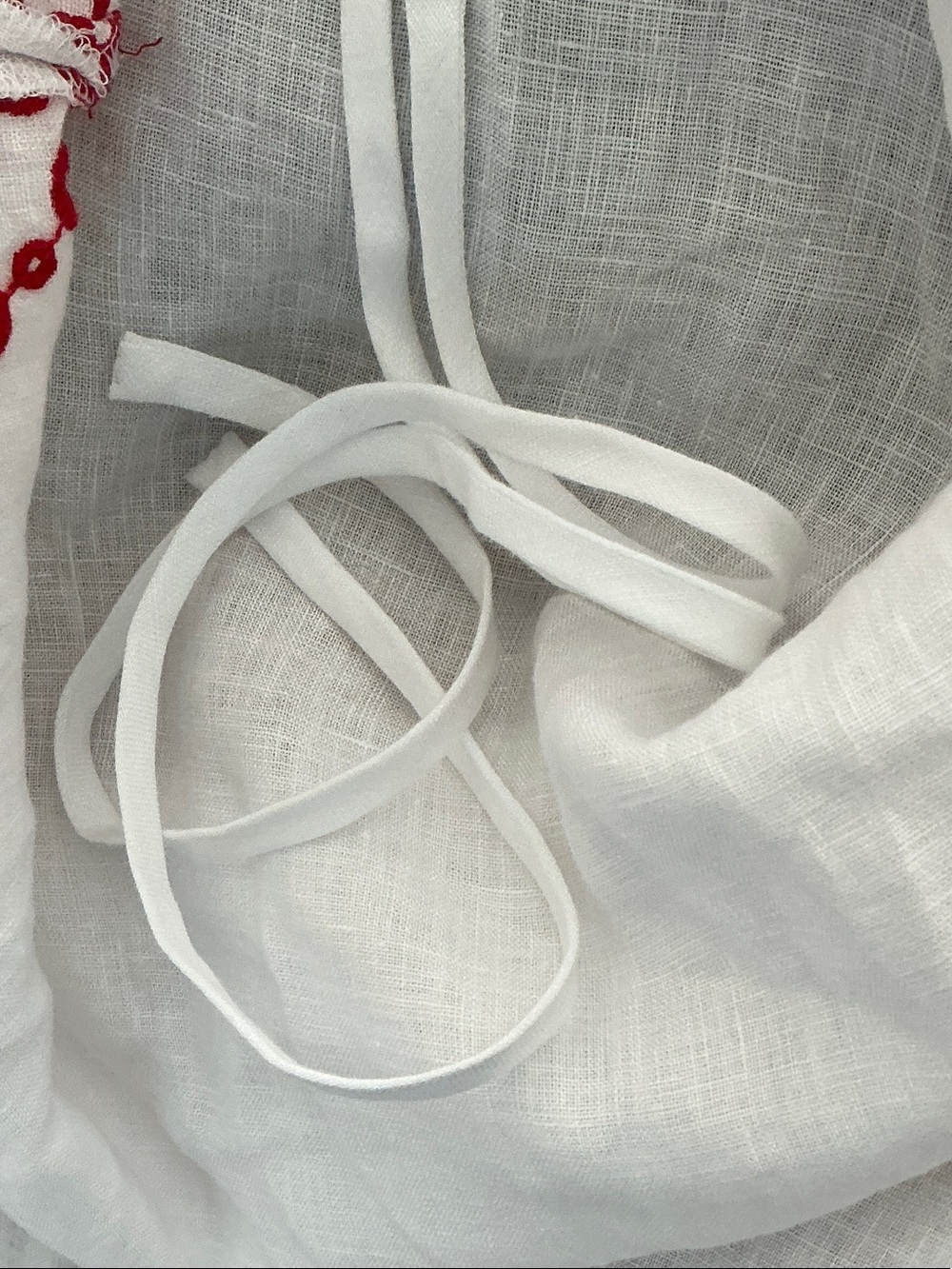 J. Crew White Linen Dress with Red Embroidery - Picture 11 of 11